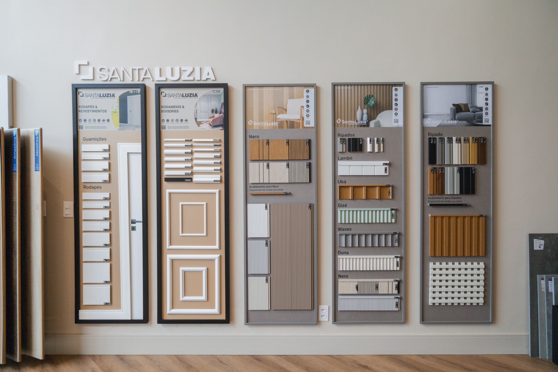 Mostruário Santa Luzia — rodapés e boiseries